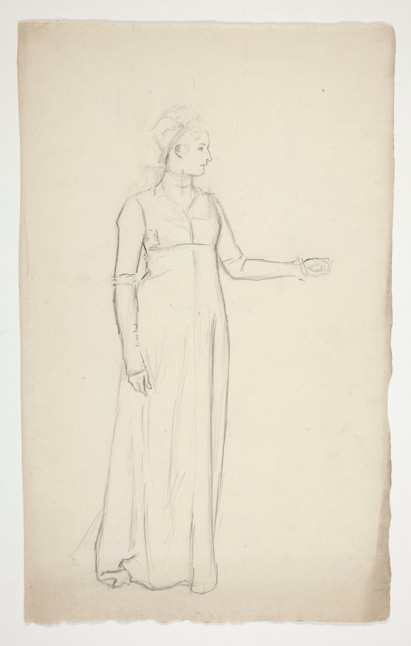 estudio de una mujer de Edwin Austin Abbey