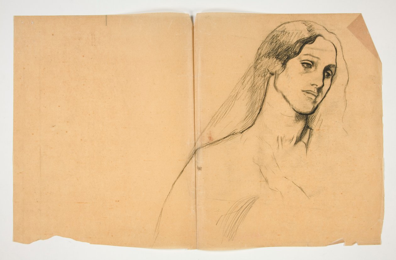 estudio de una mujer de Edwin Austin Abbey