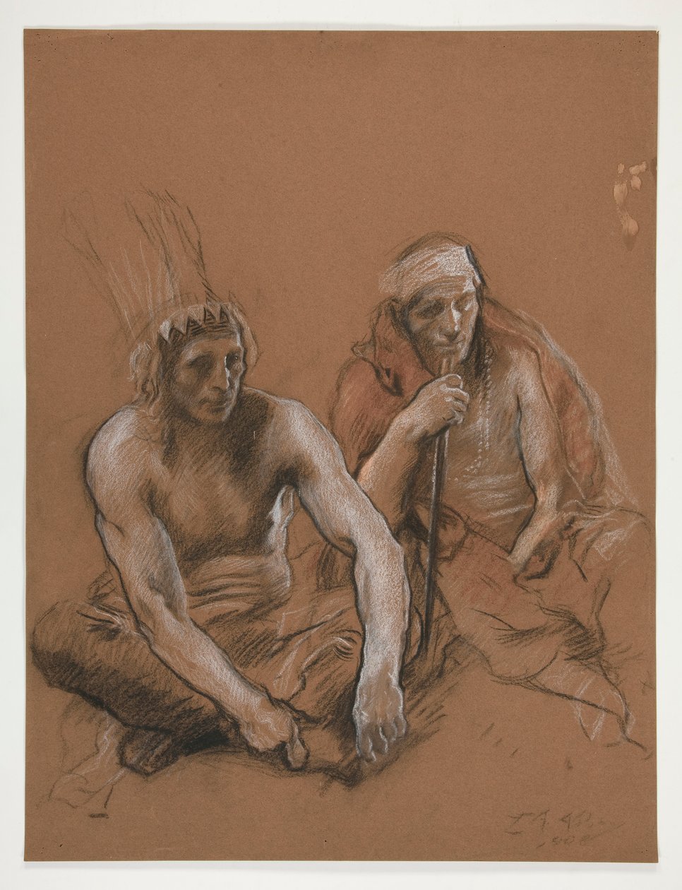 Estudio de dos indias para de Edwin Austin Abbey