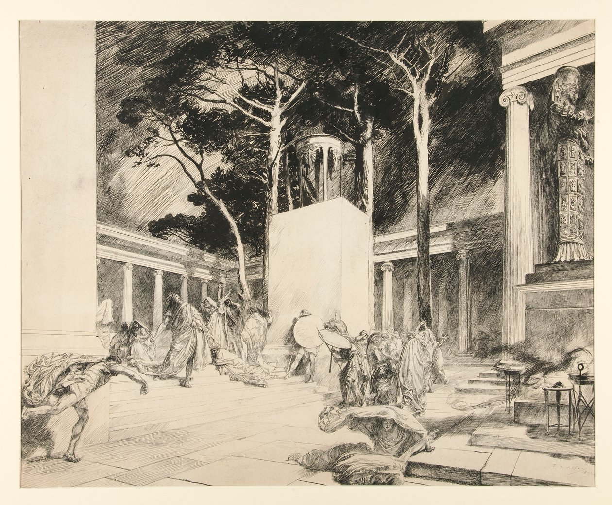 El Oráculo Desafiado, Acto III, Escena II, El Invierno de Edwin Austin Abbey