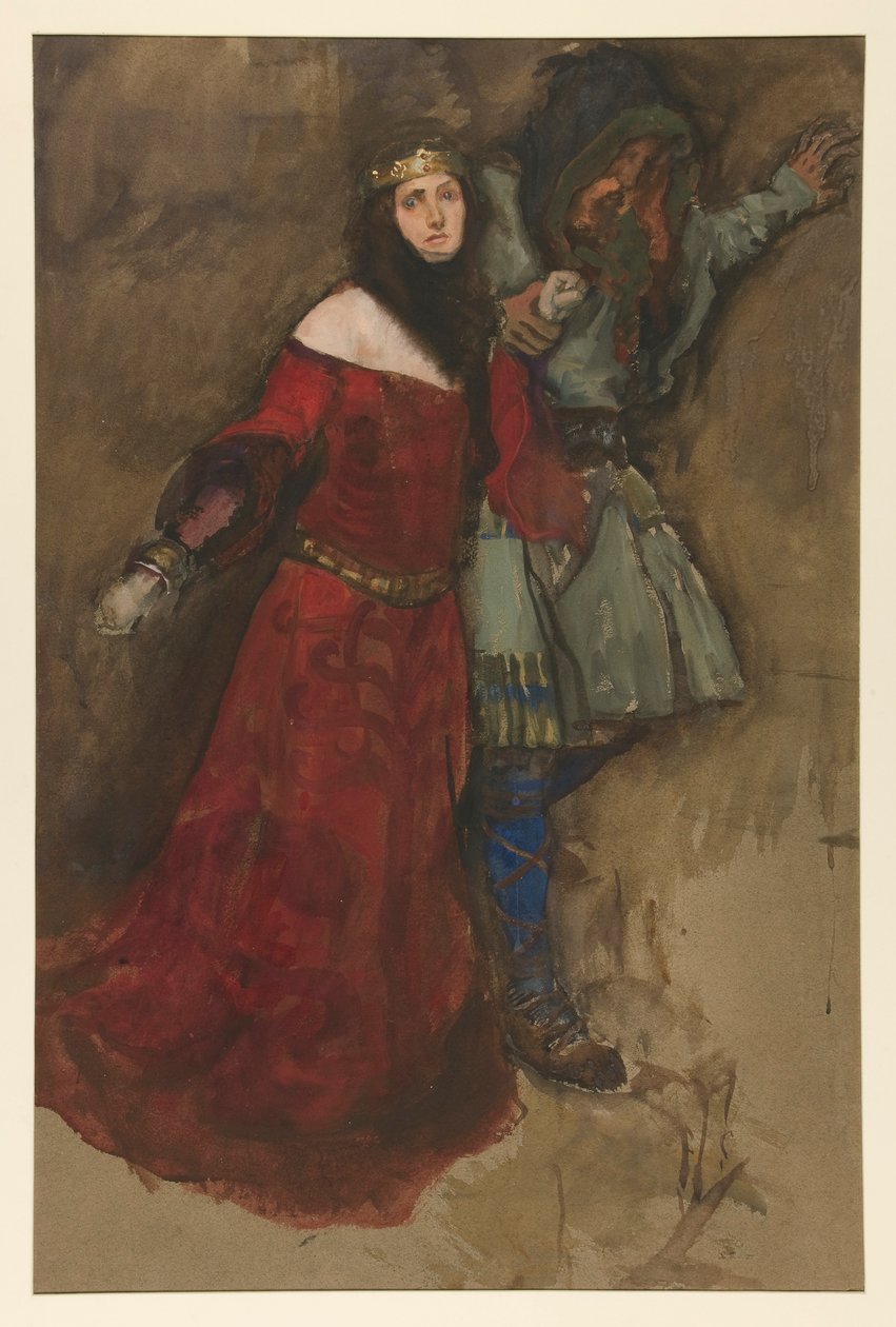 ¿Escena no identificada, de Hamlet o Macbeth? de Edwin Austin Abbey