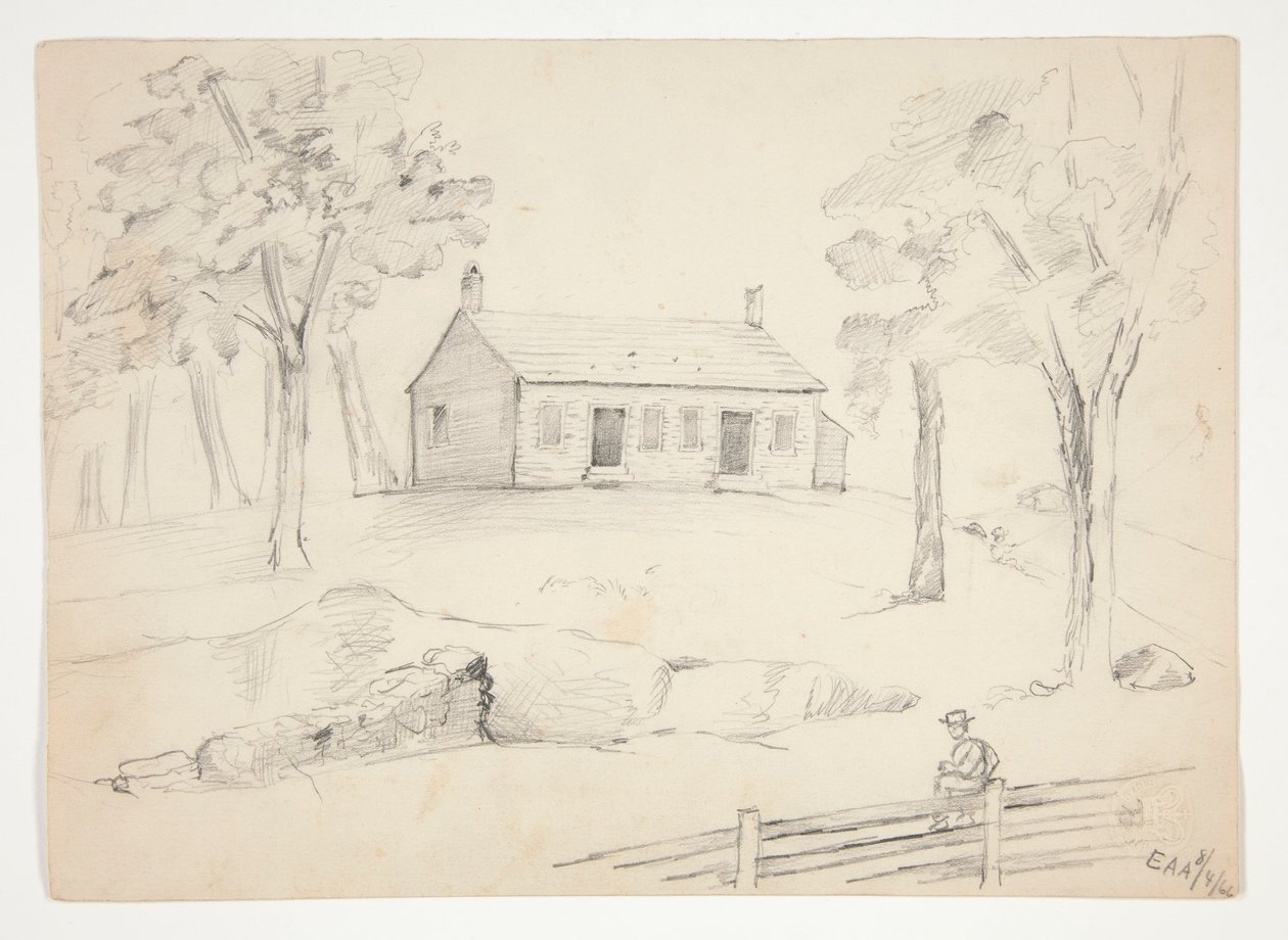 Vista de la casa de reuniones de amigas de Edwin Austin Abbey