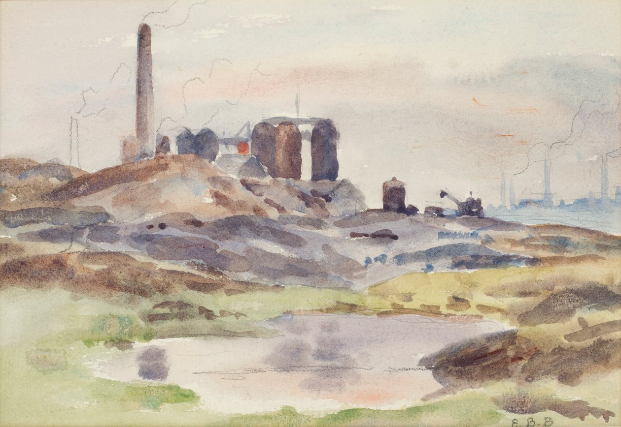 Hornos (acuarela con carboncillo sobre papel) de Edwin Butler Bayliss