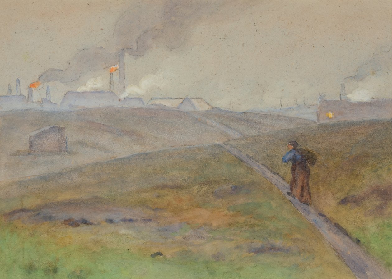 Variante del País Negro, paisaje (acuarela sobre papel) de Edwin Butler Bayliss