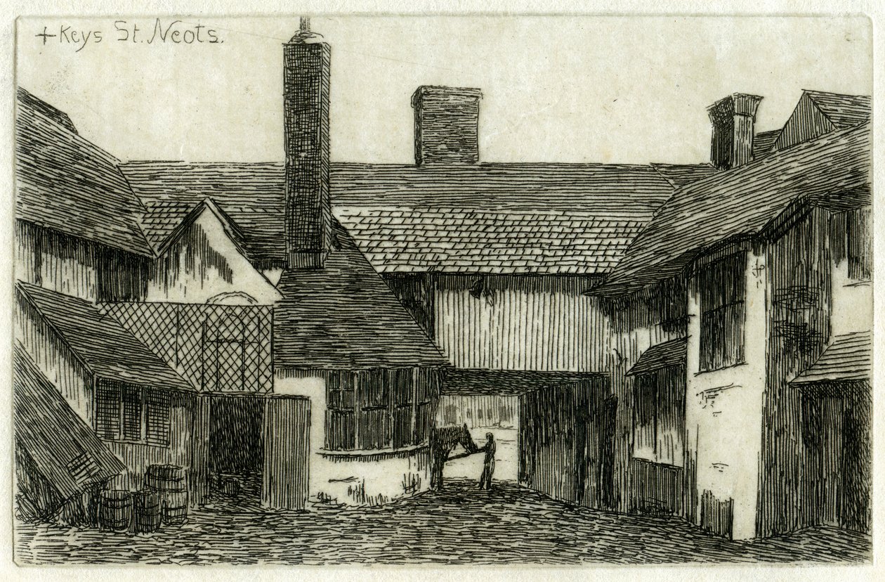Las llaves cruzadas, St Neots, Cambridgeshire, 1881 de Edwin Edwards
