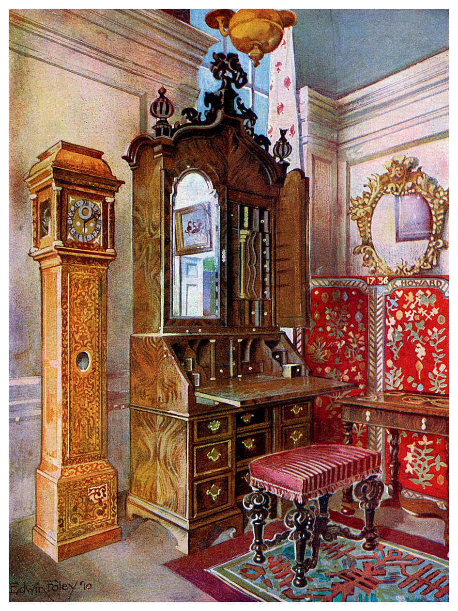 Un grupo de muebles de principios del siglo XVIII, 1910 de Edwin Foley