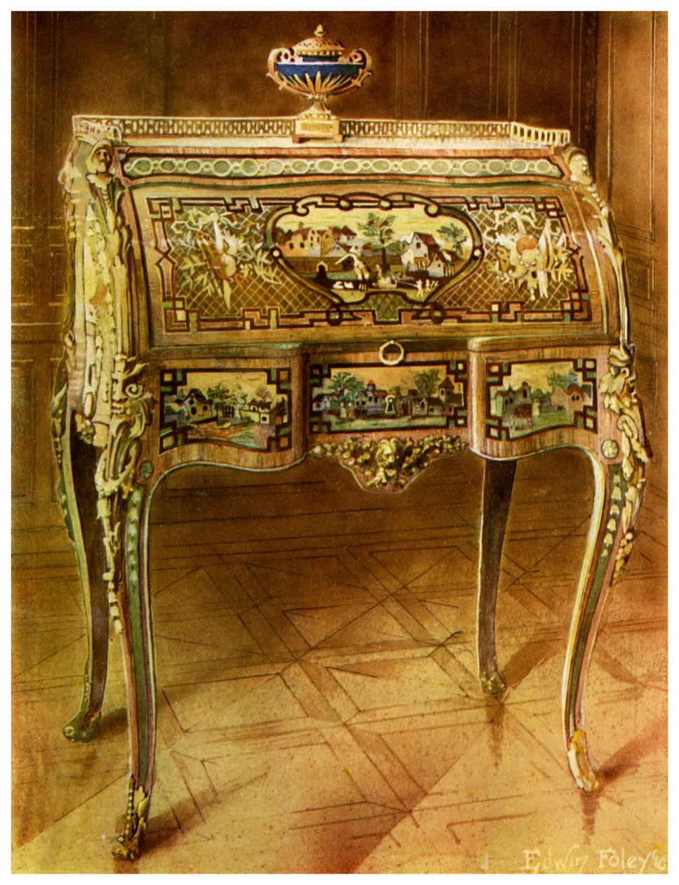 Escritoire a toilette, francés, Museo Victoria y Alberto, Londres, 1911-1912 de Edwin Foley