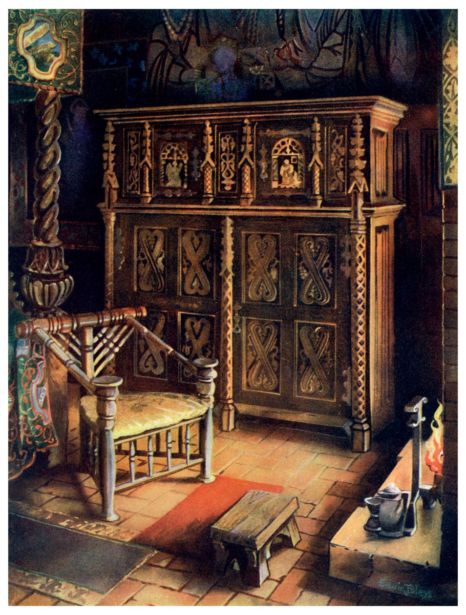 La habitación del rey, Oxburgh Hall, Norfolk de Edwin Foley