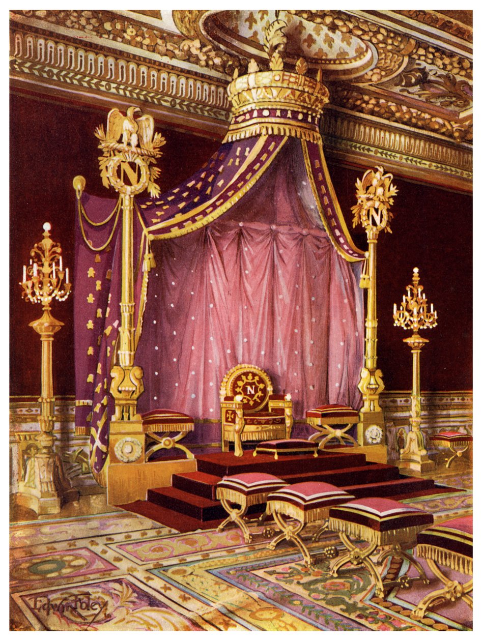Sala del trono en el Palacio de Fontainebleau, Francia, 1911-1912 de Edwin Foley