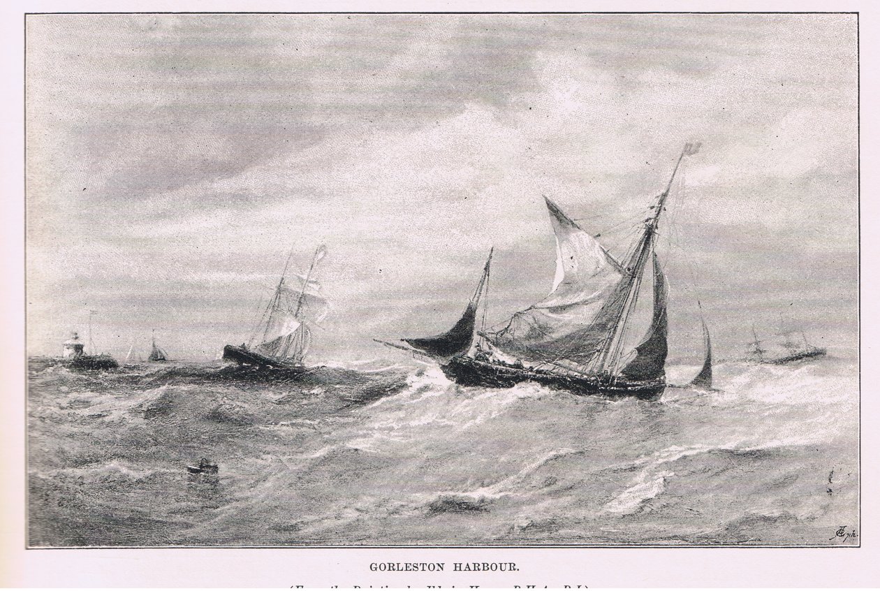 Puerto de Gorleston, de The Magazine of Art 1893, Cassell and Company de Edwin Hayes