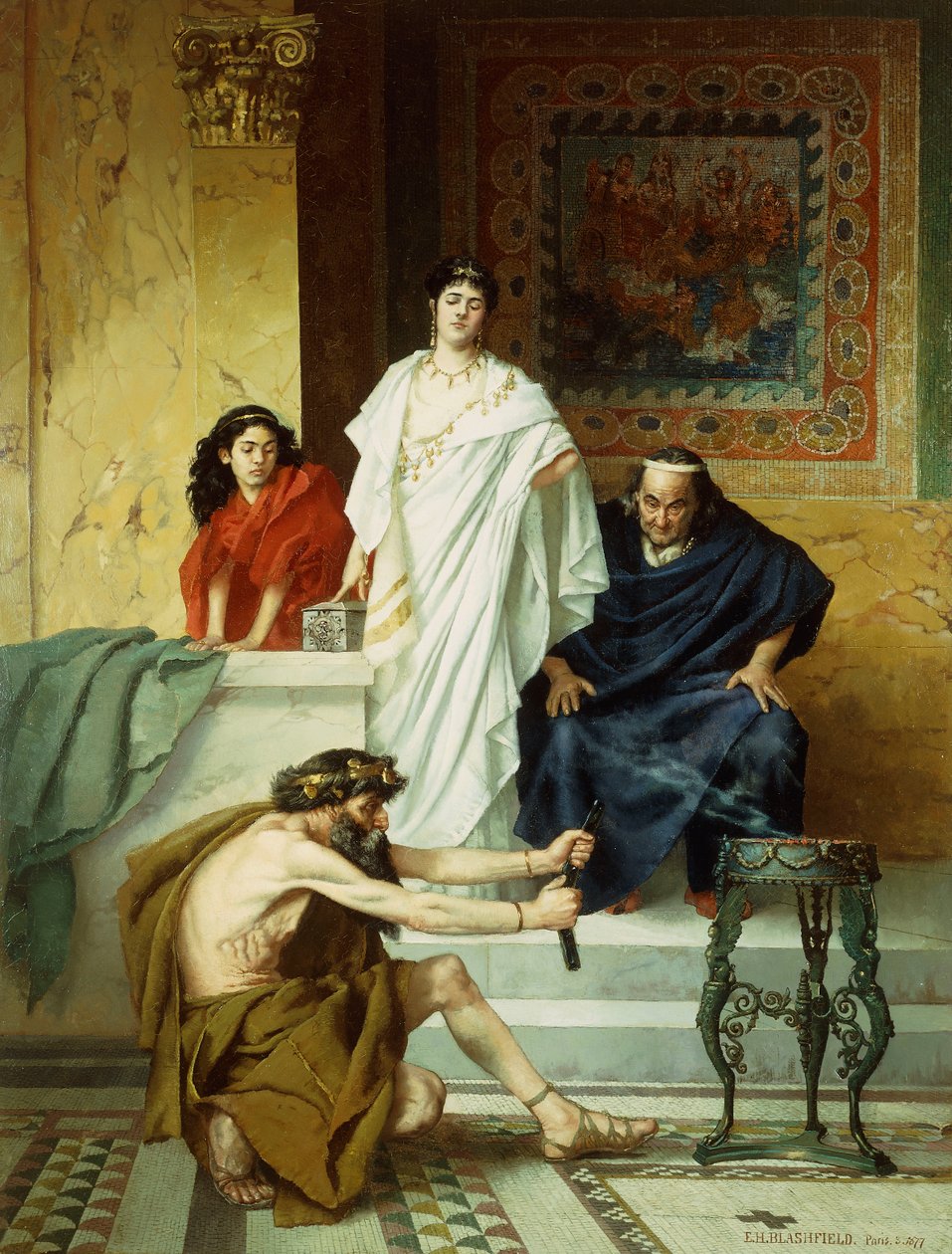 Preparándose para un sacrificio de Edwin Howland Blashfield