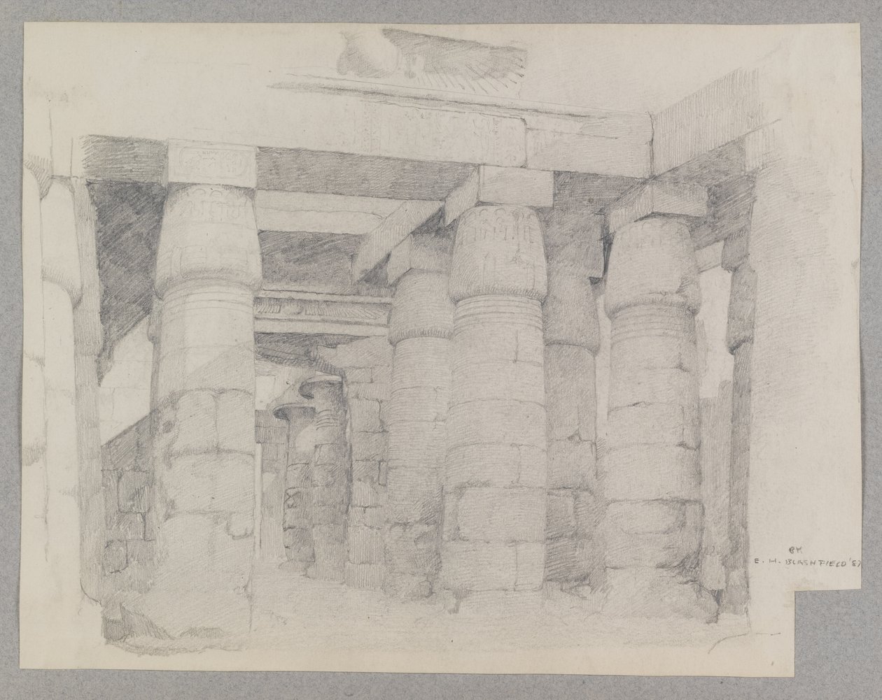 Templo de Khonsu en Karnak, 1887 de Edwin Howland Blashfield
