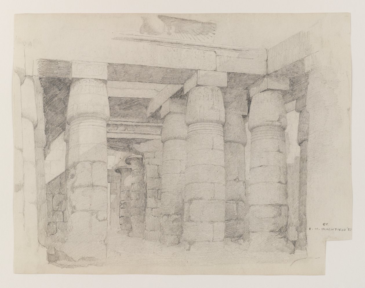 Templo de Khonsu en Karnak, 1887 de Edwin Howland Blashfield