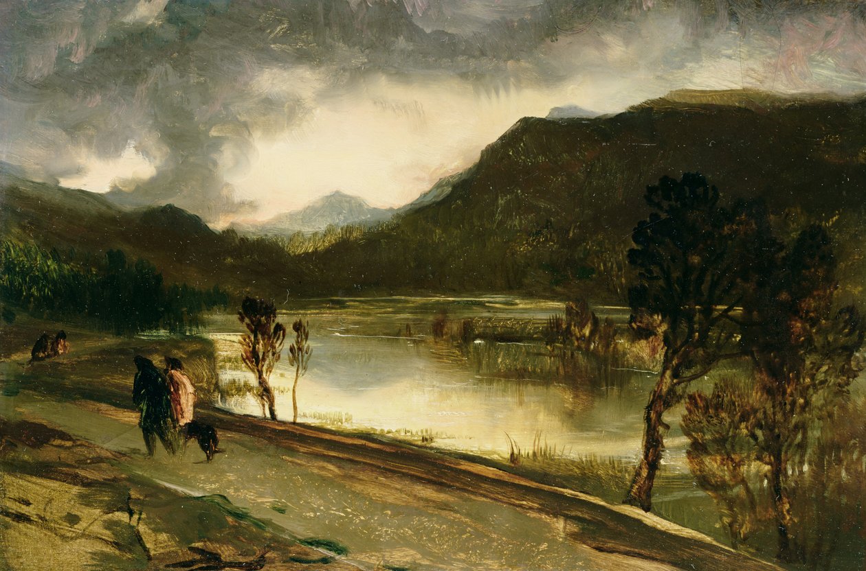 Un lago en las Tierras Altas de Edwin Landseer