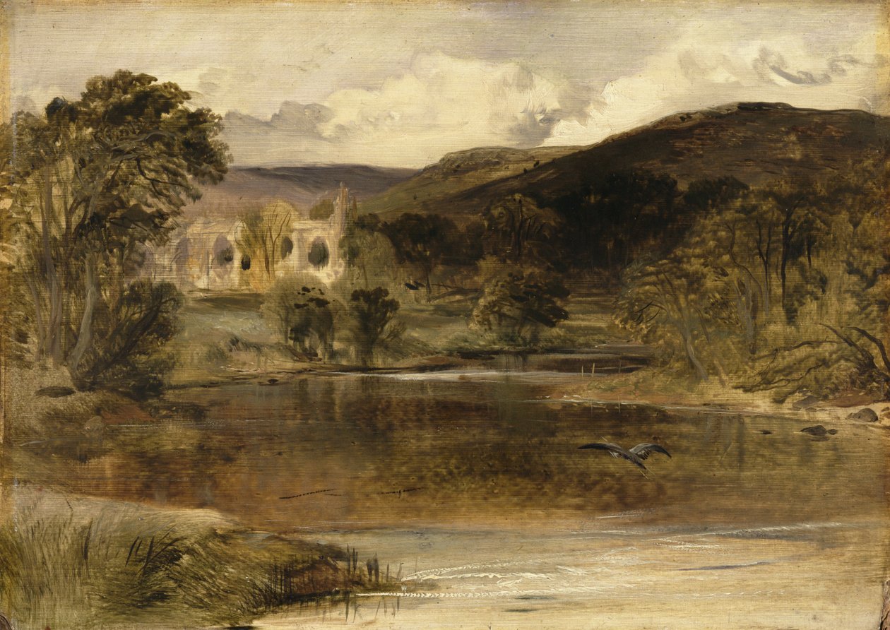 Abadía de Bolton, Yorkshire (óleo sobre tabla) de Edwin Landseer