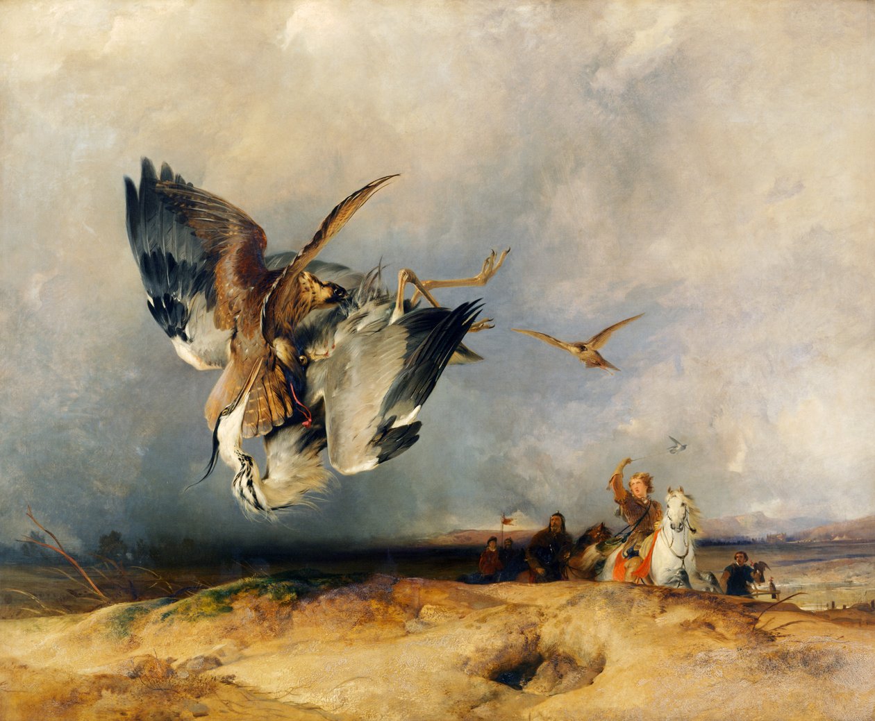 Hawking in the Olden Time, c.1831 (óleo sobre lienzo) de Edwin Landseer