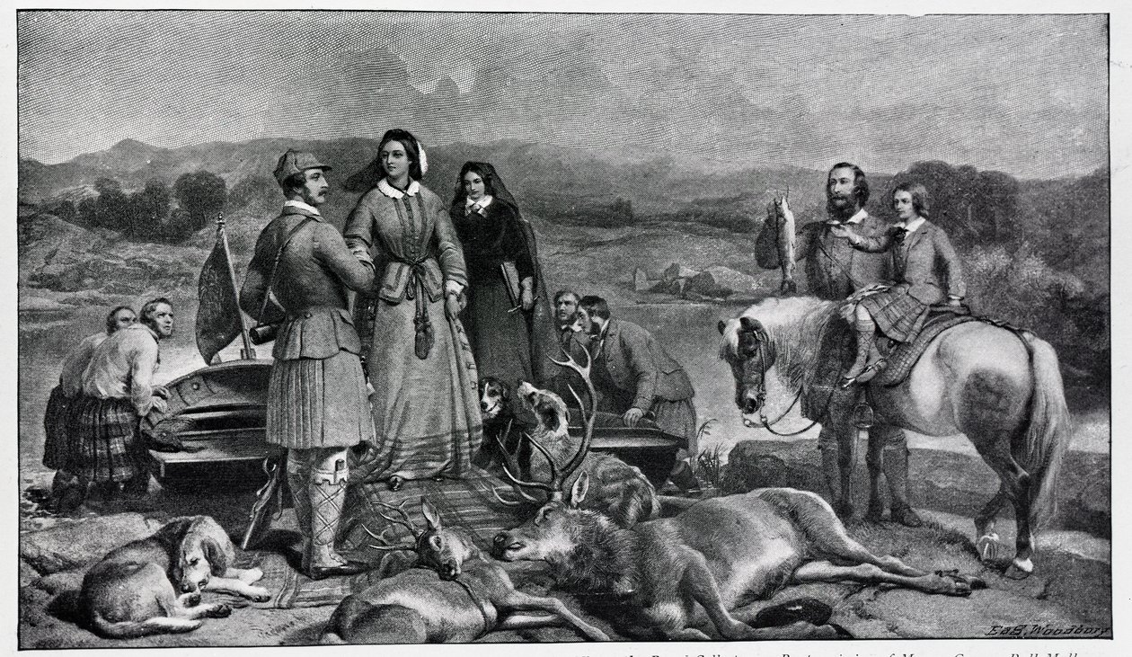 La reina Victoria desembarcando en Loch Muick de Edwin Landseer