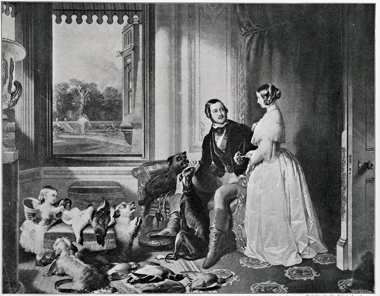 El Castillo de Windsor en tiempos modernos, de la pintura de 1843 de Edwin Landseer