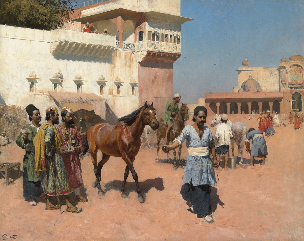 Comerciante de Caballos Persa, Bombay, 1880s de Edwin Lord Weeks