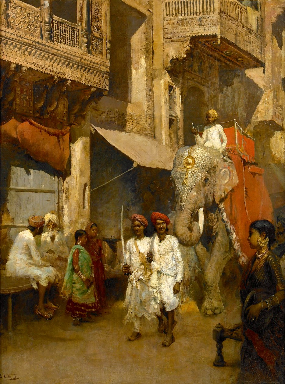 Paseo por una calle india de Edwin Lord Weeks