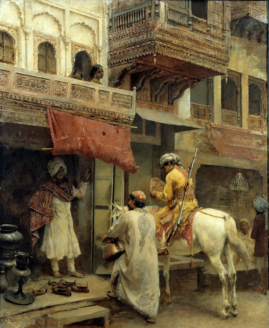 Escena callejera en la India de Edwin Lord Weeks
