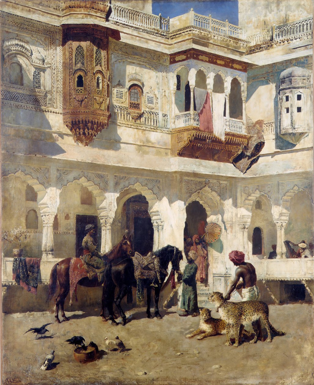 El Rajá Comenzando una Caza, ca. 1885 de Edwin Lord Weeks