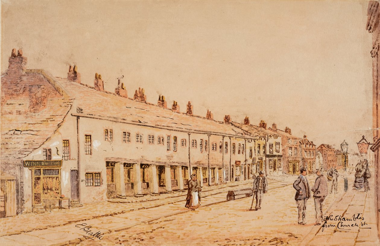 The Shambles, from Church Street, c.1891-1917 (acuarela sobre papel) de Edwin Robert Beattie