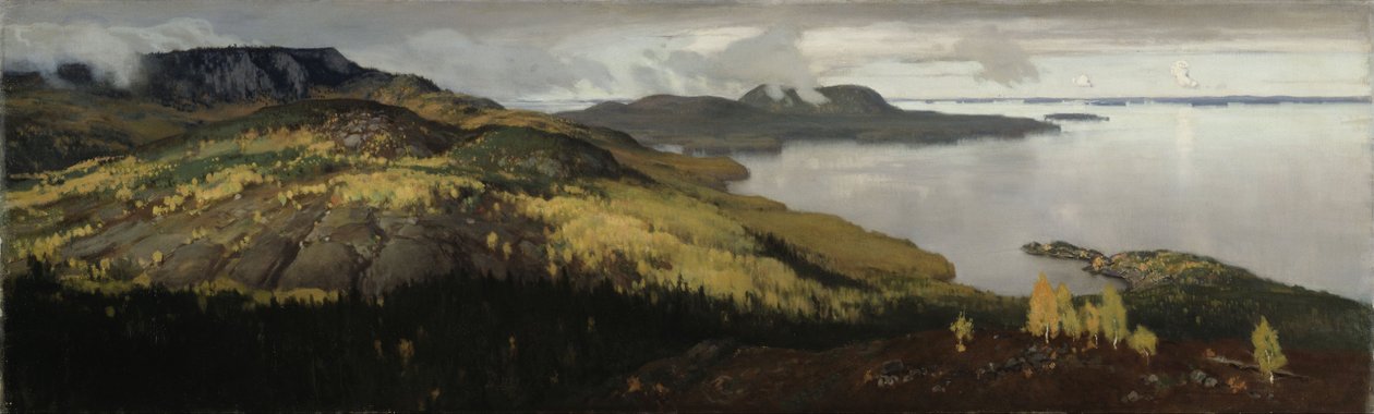 Paisaje otoñal del lago Pielisjärvi de Eero Järnefelt