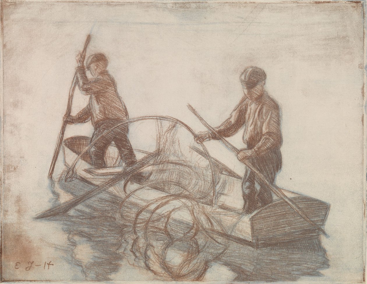 Chicos pescando de Eero Järnefelt