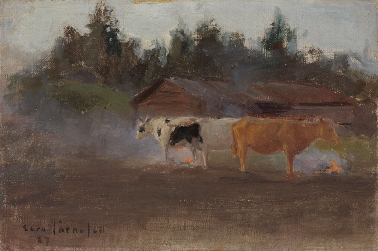 «Vacas en Turf Smoke», estudio de Eero Järnefelt
