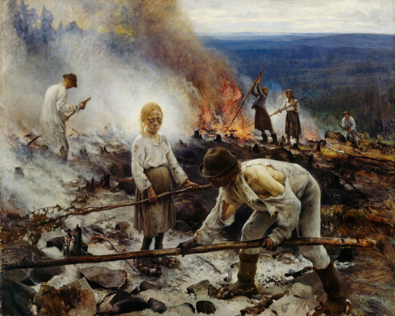 Bajo el yugo quemando el matorral de Eero Järnefelt