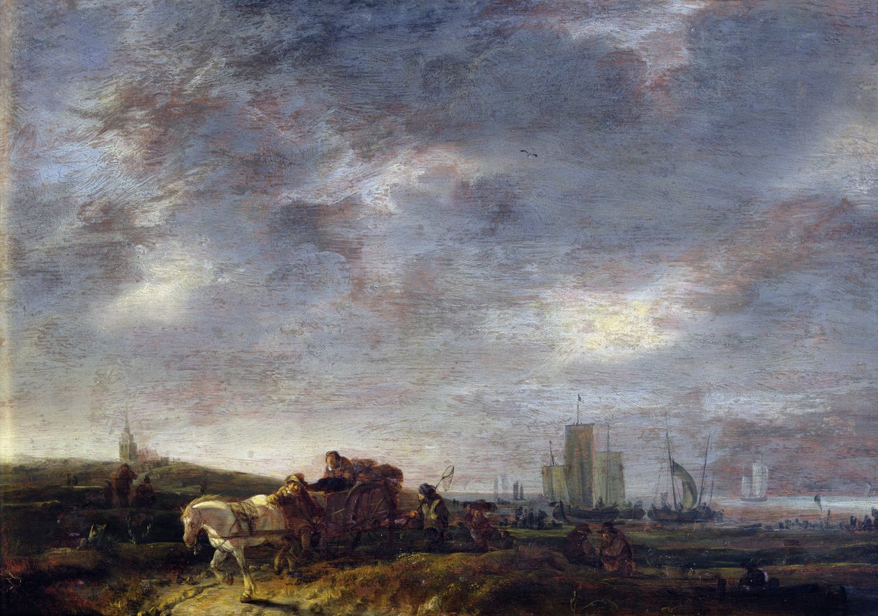 El regreso de los pescadores, 1646 de Egbert van der Poel