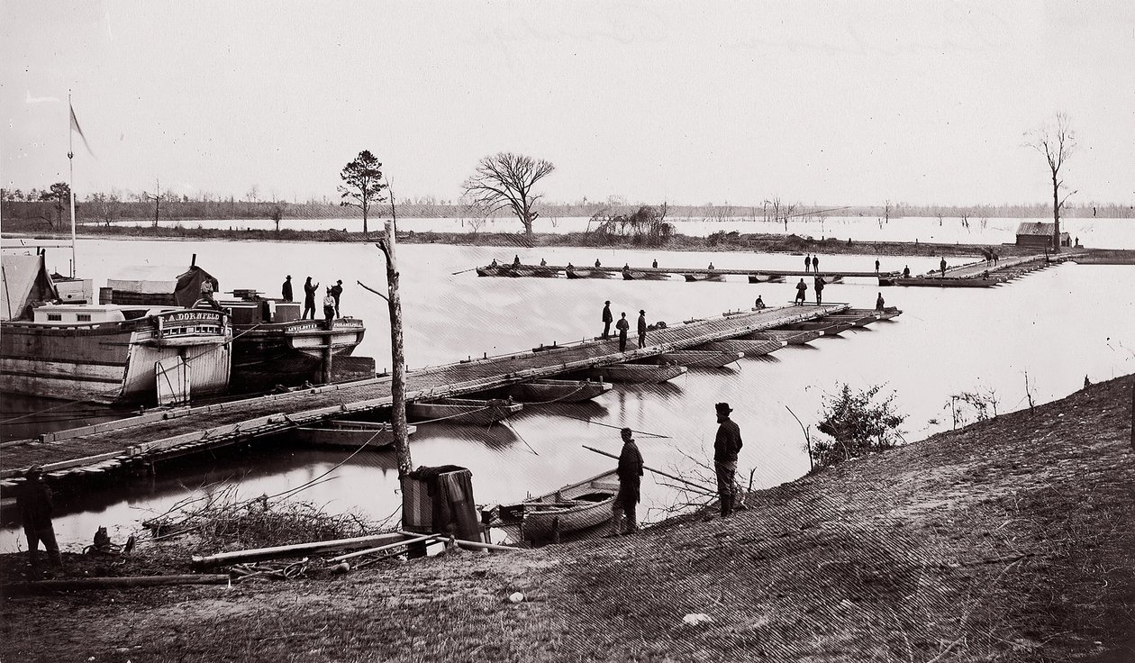Puente de pontones, 1861-65 de Egbert Guy Fowx