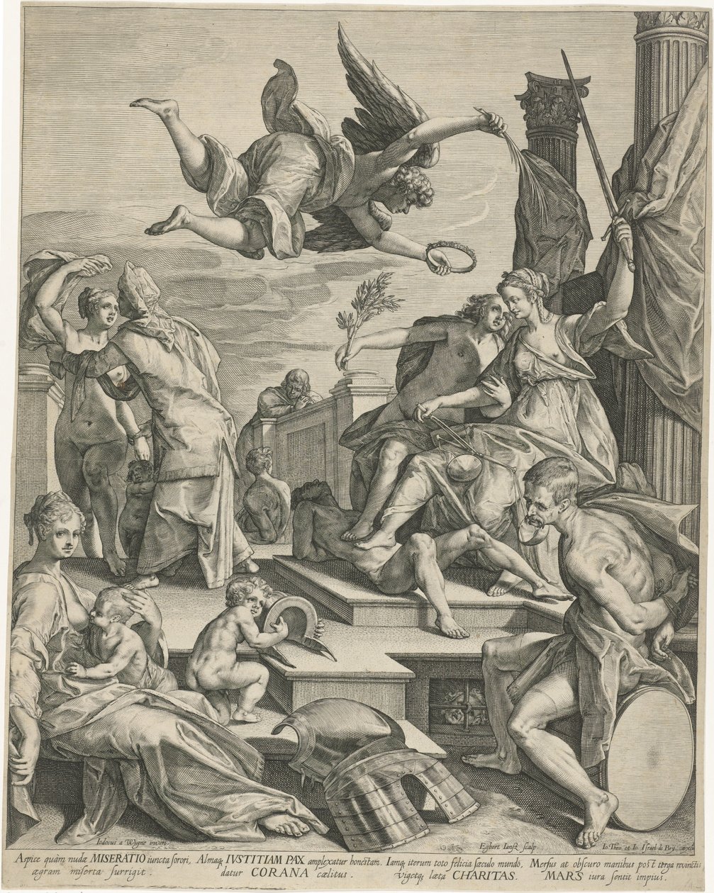 Allegorie conoció a la Justicia, la Paz y la Caridad de Egbert Jansz.