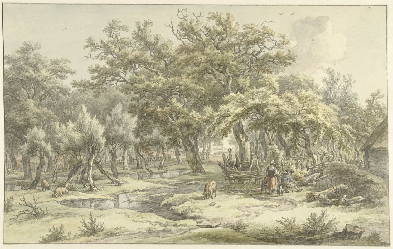 Paisaje cerca de Eext (Drenthe) de Egbert van Drielst