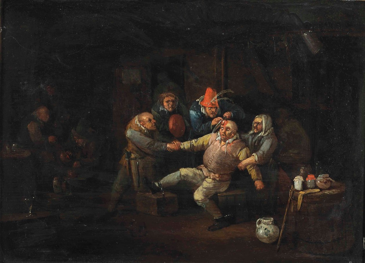La visita del cirujano (óleo sobre tabla) de Egbert van II The Younger Heemskerk