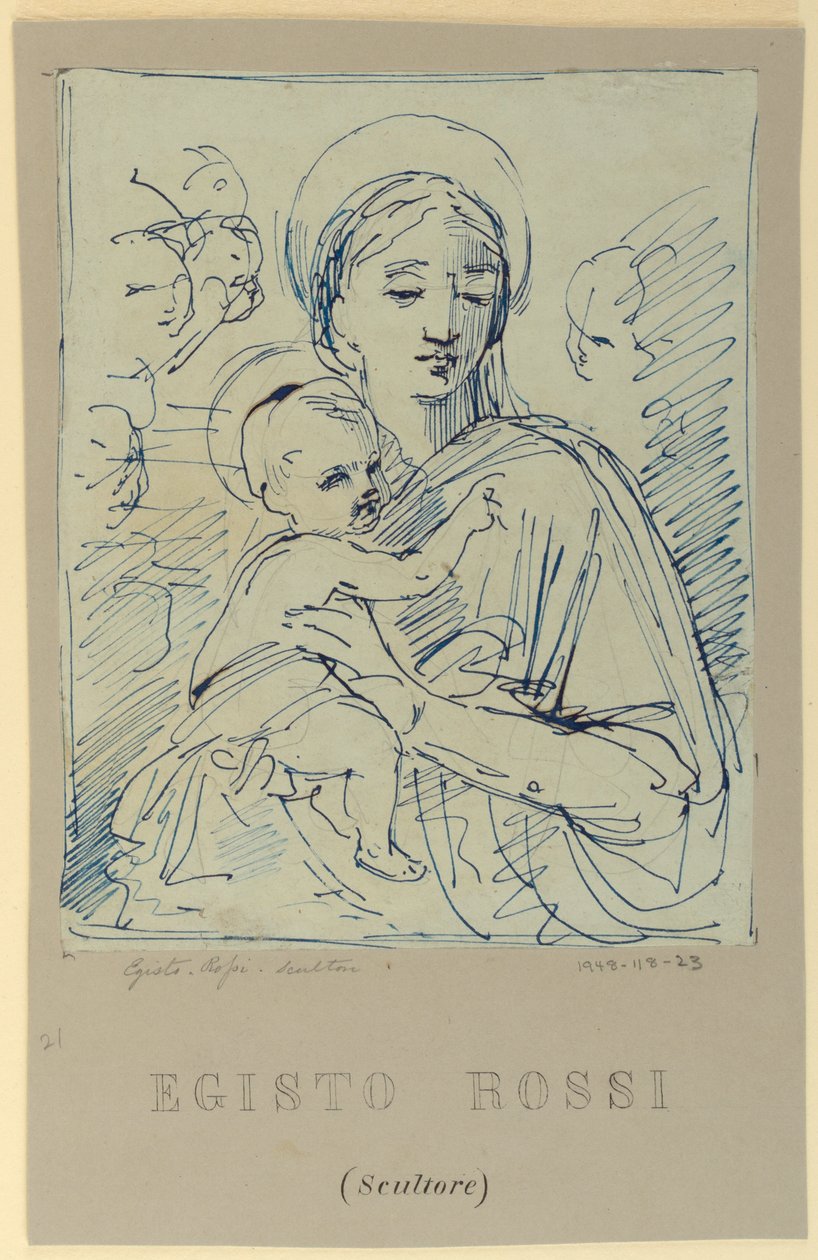 Madonna y el niño de Egisto Rossi