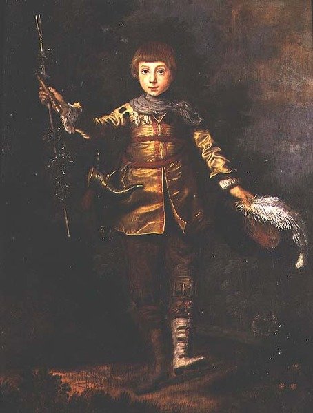Retrato de un niño bailando en un bosque de Eglon Hendrick van der (attr. to) Neer