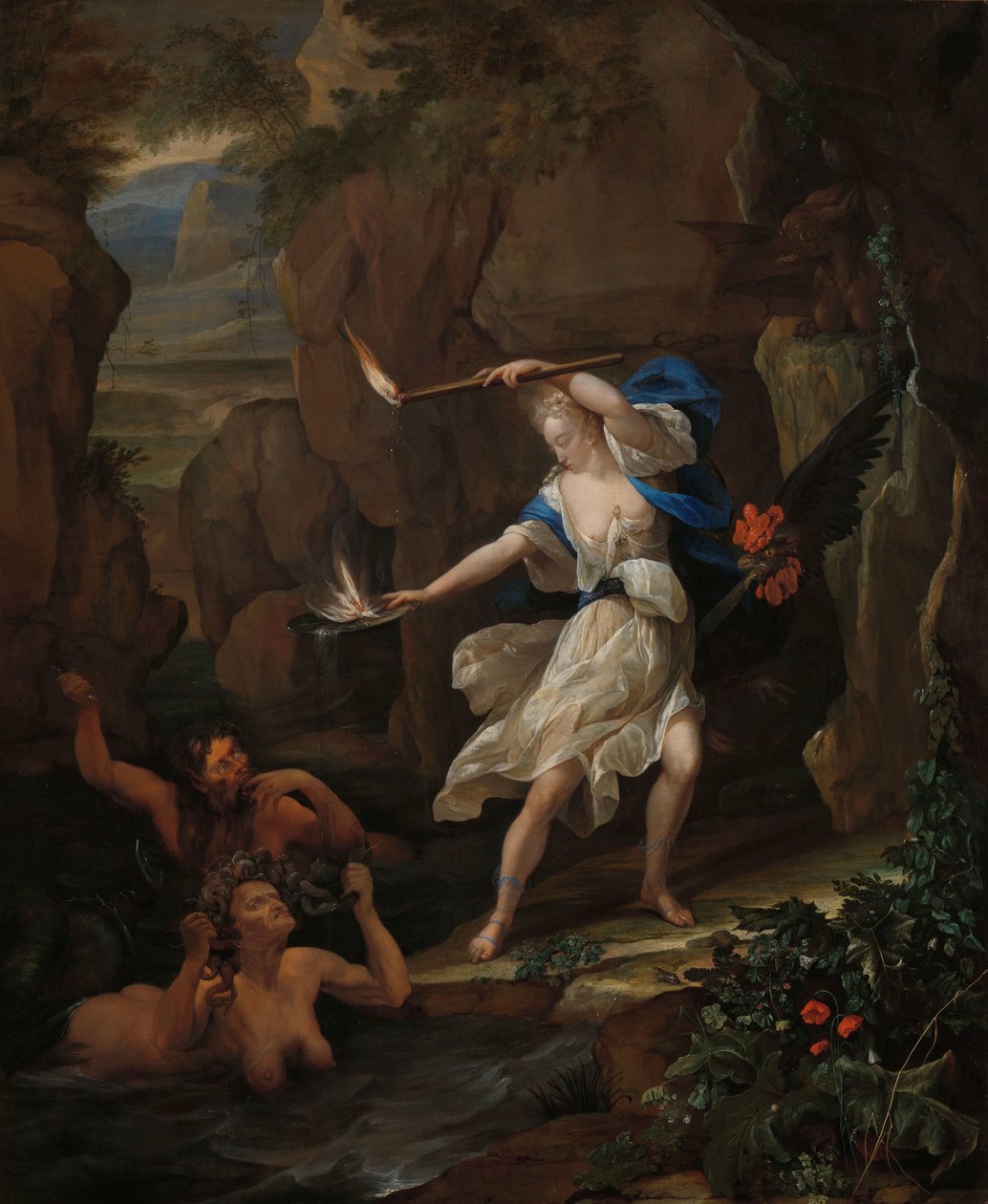 Circe castiga a Glauco transformando a Escila en un monstruo
Circe castiga a Glauco transformando a Escila en un monstruo de Eglon van der Neer