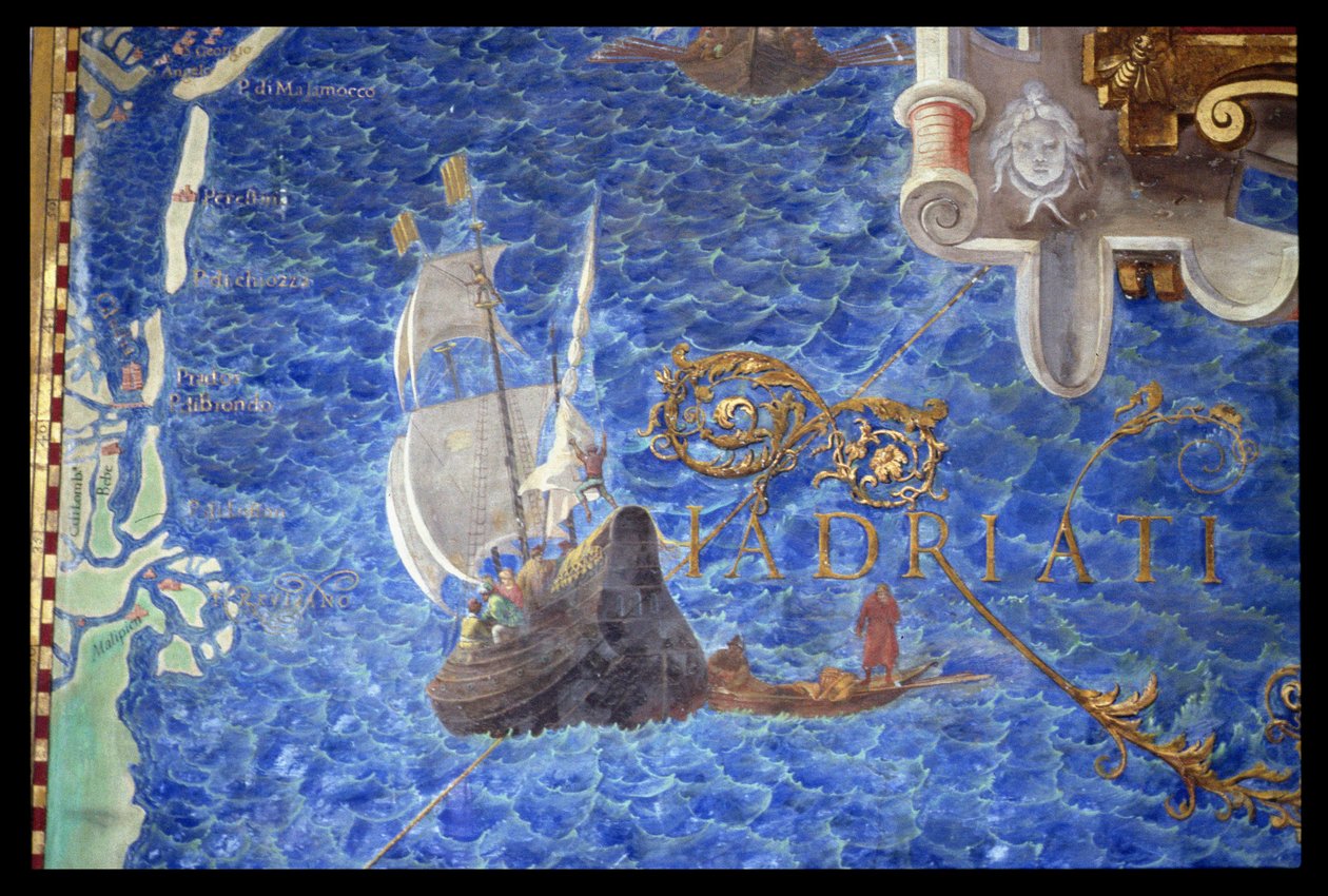 Un galeón en el Adriático, detalle de la 