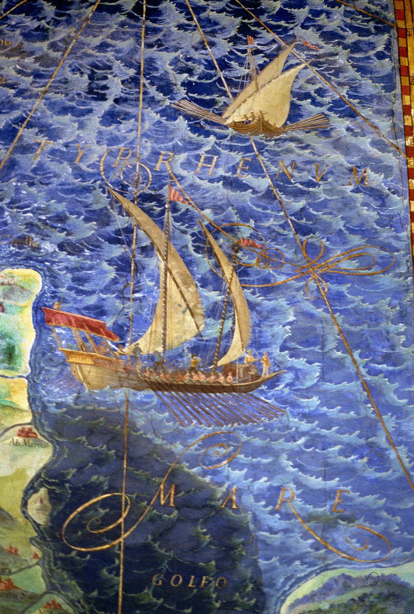 El mar Tirreno, (detalle) de la 