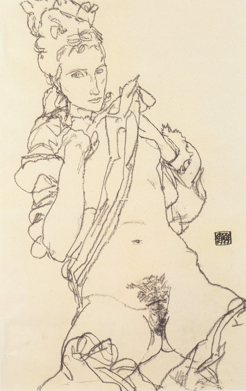 Desnudo femenino de Egon Schiele