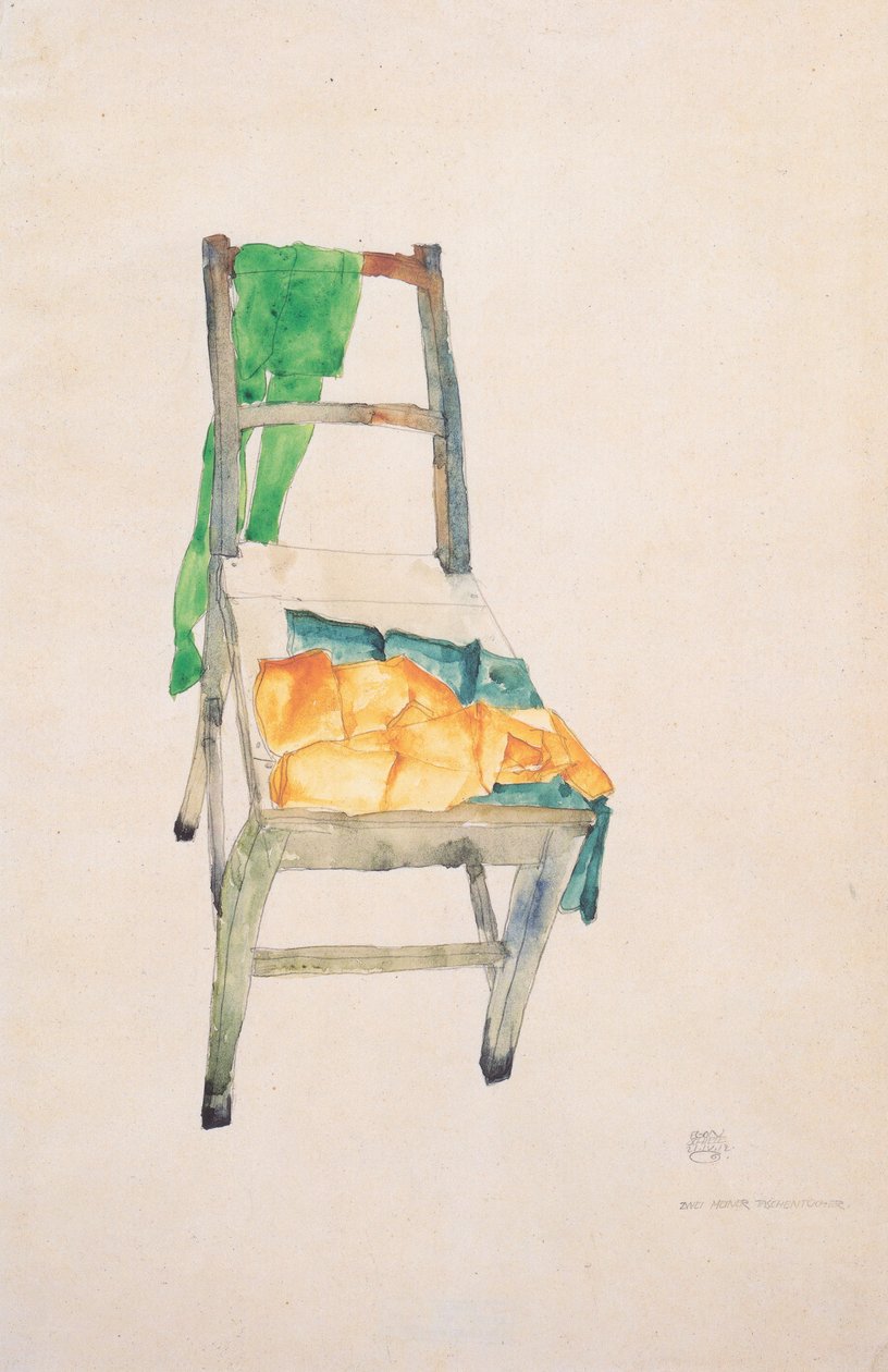 Dos de mis pañuelos - 21-4-1912 de Egon Schiele