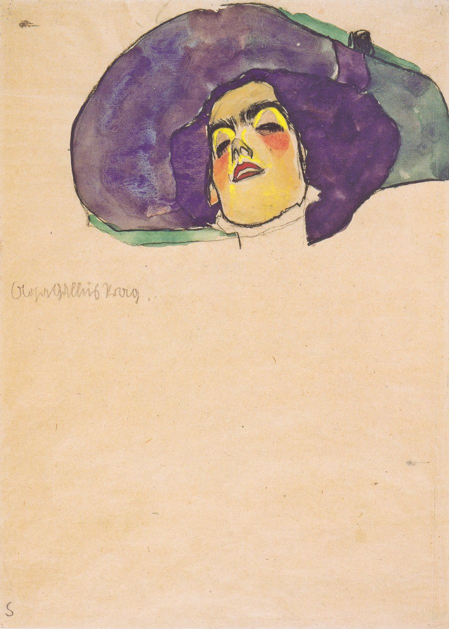 Retrato de Olga Gallus en Praga de Egon Schiele
