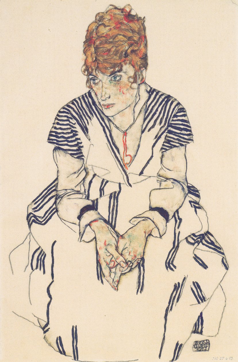 Retrato de Adele Harms, cuñada del artista de Egon Schiele