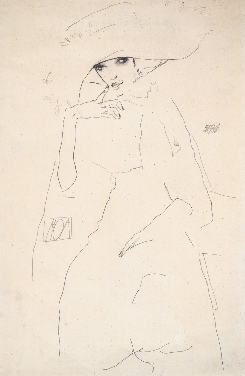 Retrato de la bailarina Moa de Egon Schiele