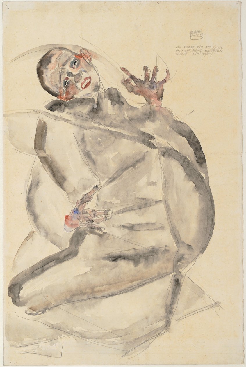 Perseveraré por el arte y mis amadas con gusto de Egon Schiele