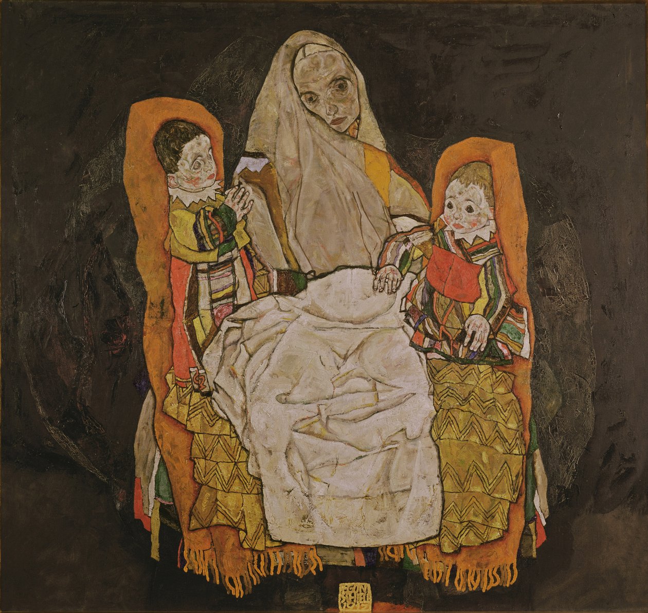 Madre con dos hijos, 1915-17 de Egon Schiele