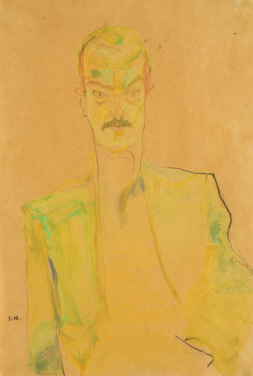 Retrato de Arthur Roessler, 1910 de Egon Schiele