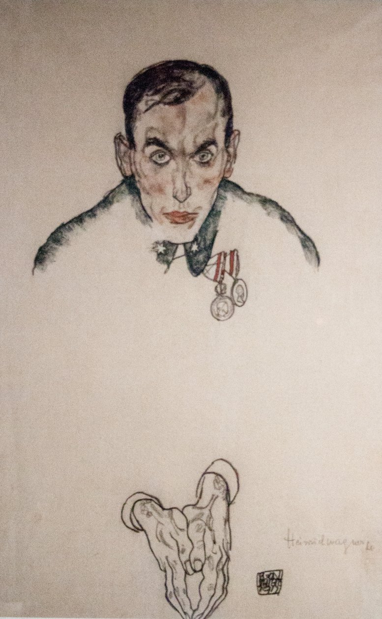 Retrato de Segundo Teniente Heinrich Wagner de Egon Schiele